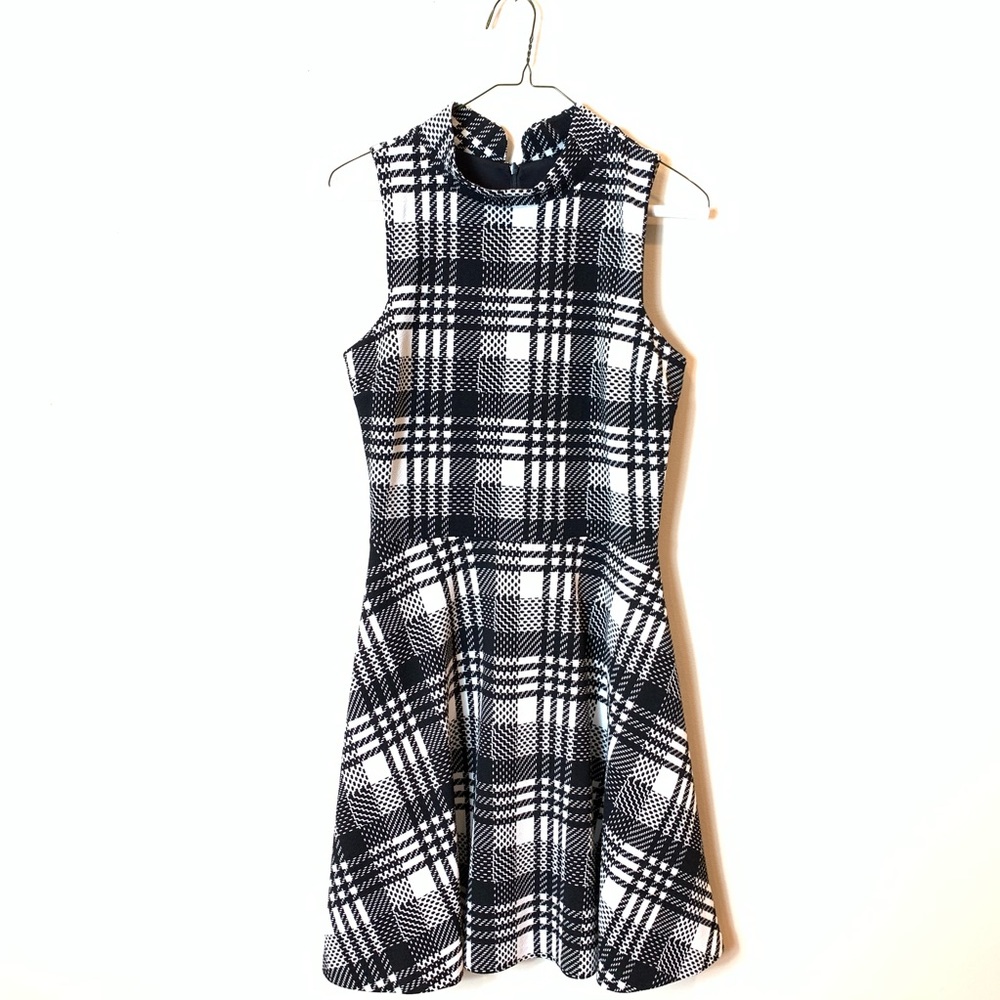 Aqua : black white plaid dress in size med